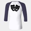 Ladies' Baby Rib Three-QuarterSleeve Contrast Raglan T-Shirt Thumbnail