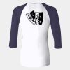 Ladies' Baby Rib Three-QuarterSleeve Contrast Raglan T-Shirt Thumbnail