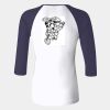 Ladies' Baby Rib Three-QuarterSleeve Contrast Raglan T-Shirt Thumbnail