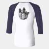 Ladies' Baby Rib Three-QuarterSleeve Contrast Raglan T-Shirt Thumbnail