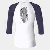 Ladies' Baby Rib Three-QuarterSleeve Contrast Raglan T-Shirt Thumbnail