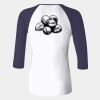 Ladies' Baby Rib Three-QuarterSleeve Contrast Raglan T-Shirt Thumbnail