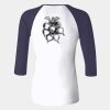 Ladies' Baby Rib Three-QuarterSleeve Contrast Raglan T-Shirt Thumbnail