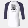 Ladies' Baby Rib Three-QuarterSleeve Contrast Raglan T-Shirt Thumbnail