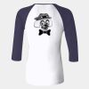 Ladies' Baby Rib Three-QuarterSleeve Contrast Raglan T-Shirt Thumbnail