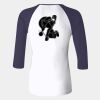 Ladies' Baby Rib Three-QuarterSleeve Contrast Raglan T-Shirt Thumbnail