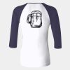 Ladies' Baby Rib Three-QuarterSleeve Contrast Raglan T-Shirt Thumbnail