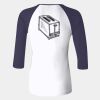 Ladies' Baby Rib Three-QuarterSleeve Contrast Raglan T-Shirt Thumbnail