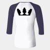 Ladies' Baby Rib Three-QuarterSleeve Contrast Raglan T-Shirt Thumbnail