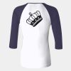 Ladies' Baby Rib Three-QuarterSleeve Contrast Raglan T-Shirt Thumbnail