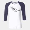 Ladies' Baby Rib Three-QuarterSleeve Contrast Raglan T-Shirt Thumbnail