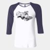 Ladies' Baby Rib Three-QuarterSleeve Contrast Raglan T-Shirt Thumbnail