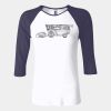 Ladies' Baby Rib Three-QuarterSleeve Contrast Raglan T-Shirt Thumbnail