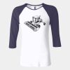 Ladies' Baby Rib Three-QuarterSleeve Contrast Raglan T-Shirt Thumbnail