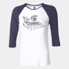 Ladies' Baby Rib Three-QuarterSleeve Contrast Raglan T-Shirt Thumbnail