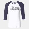 Ladies' Baby Rib Three-QuarterSleeve Contrast Raglan T-Shirt Thumbnail