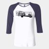 Ladies' Baby Rib Three-QuarterSleeve Contrast Raglan T-Shirt Thumbnail