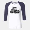 Ladies' Baby Rib Three-QuarterSleeve Contrast Raglan T-Shirt Thumbnail