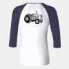 Ladies' Baby Rib Three-QuarterSleeve Contrast Raglan T-Shirt Thumbnail