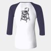 Ladies' Baby Rib Three-QuarterSleeve Contrast Raglan T-Shirt Thumbnail