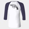 Ladies' Baby Rib Three-QuarterSleeve Contrast Raglan T-Shirt Thumbnail