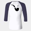 Ladies' Baby Rib Three-QuarterSleeve Contrast Raglan T-Shirt Thumbnail