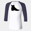 Ladies' Baby Rib Three-QuarterSleeve Contrast Raglan T-Shirt Thumbnail