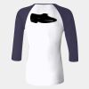 Ladies' Baby Rib Three-QuarterSleeve Contrast Raglan T-Shirt Thumbnail