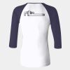 Ladies' Baby Rib Three-QuarterSleeve Contrast Raglan T-Shirt Thumbnail