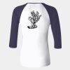 Ladies' Baby Rib Three-QuarterSleeve Contrast Raglan T-Shirt Thumbnail