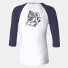 Ladies' Baby Rib Three-QuarterSleeve Contrast Raglan T-Shirt Thumbnail