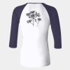 Ladies' Baby Rib Three-QuarterSleeve Contrast Raglan T-Shirt Thumbnail