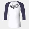 Ladies' Baby Rib Three-QuarterSleeve Contrast Raglan T-Shirt Thumbnail