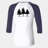 Ladies' Baby Rib Three-QuarterSleeve Contrast Raglan T-Shirt Thumbnail