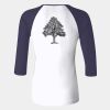 Ladies' Baby Rib Three-QuarterSleeve Contrast Raglan T-Shirt Thumbnail