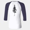 Ladies' Baby Rib Three-QuarterSleeve Contrast Raglan T-Shirt Thumbnail