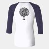 Ladies' Baby Rib Three-QuarterSleeve Contrast Raglan T-Shirt Thumbnail