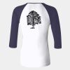 Ladies' Baby Rib Three-QuarterSleeve Contrast Raglan T-Shirt Thumbnail