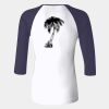 Ladies' Baby Rib Three-QuarterSleeve Contrast Raglan T-Shirt Thumbnail