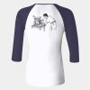 Ladies' Baby Rib Three-QuarterSleeve Contrast Raglan T-Shirt Thumbnail