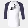 Ladies' Baby Rib Three-QuarterSleeve Contrast Raglan T-Shirt Thumbnail