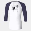 Ladies' Baby Rib Three-QuarterSleeve Contrast Raglan T-Shirt Thumbnail