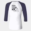 Ladies' Baby Rib Three-QuarterSleeve Contrast Raglan T-Shirt Thumbnail