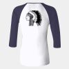 Ladies' Baby Rib Three-QuarterSleeve Contrast Raglan T-Shirt Thumbnail