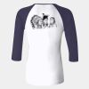 Ladies' Baby Rib Three-QuarterSleeve Contrast Raglan T-Shirt Thumbnail