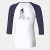 Ladies' Baby Rib Three-QuarterSleeve Contrast Raglan T-Shirt Thumbnail