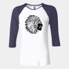 Ladies' Baby Rib Three-QuarterSleeve Contrast Raglan T-Shirt Thumbnail