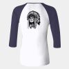 Ladies' Baby Rib Three-QuarterSleeve Contrast Raglan T-Shirt Thumbnail