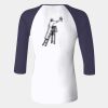 Ladies' Baby Rib Three-QuarterSleeve Contrast Raglan T-Shirt Thumbnail