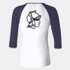 Ladies' Baby Rib Three-QuarterSleeve Contrast Raglan T-Shirt Thumbnail